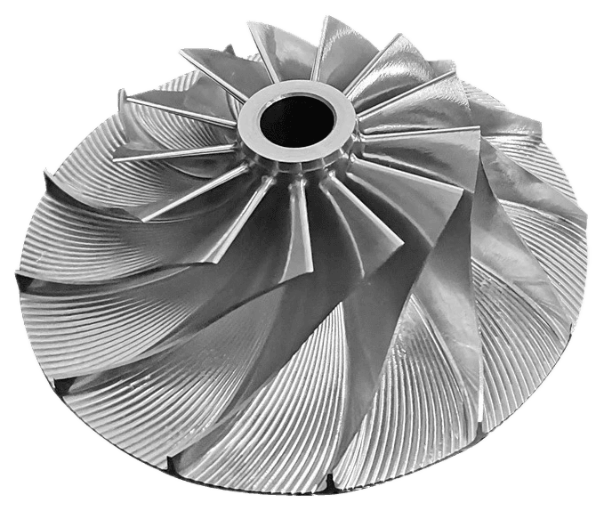 Machined Inconel 718 blisk