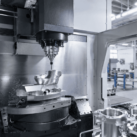 Five-axis machined metal component