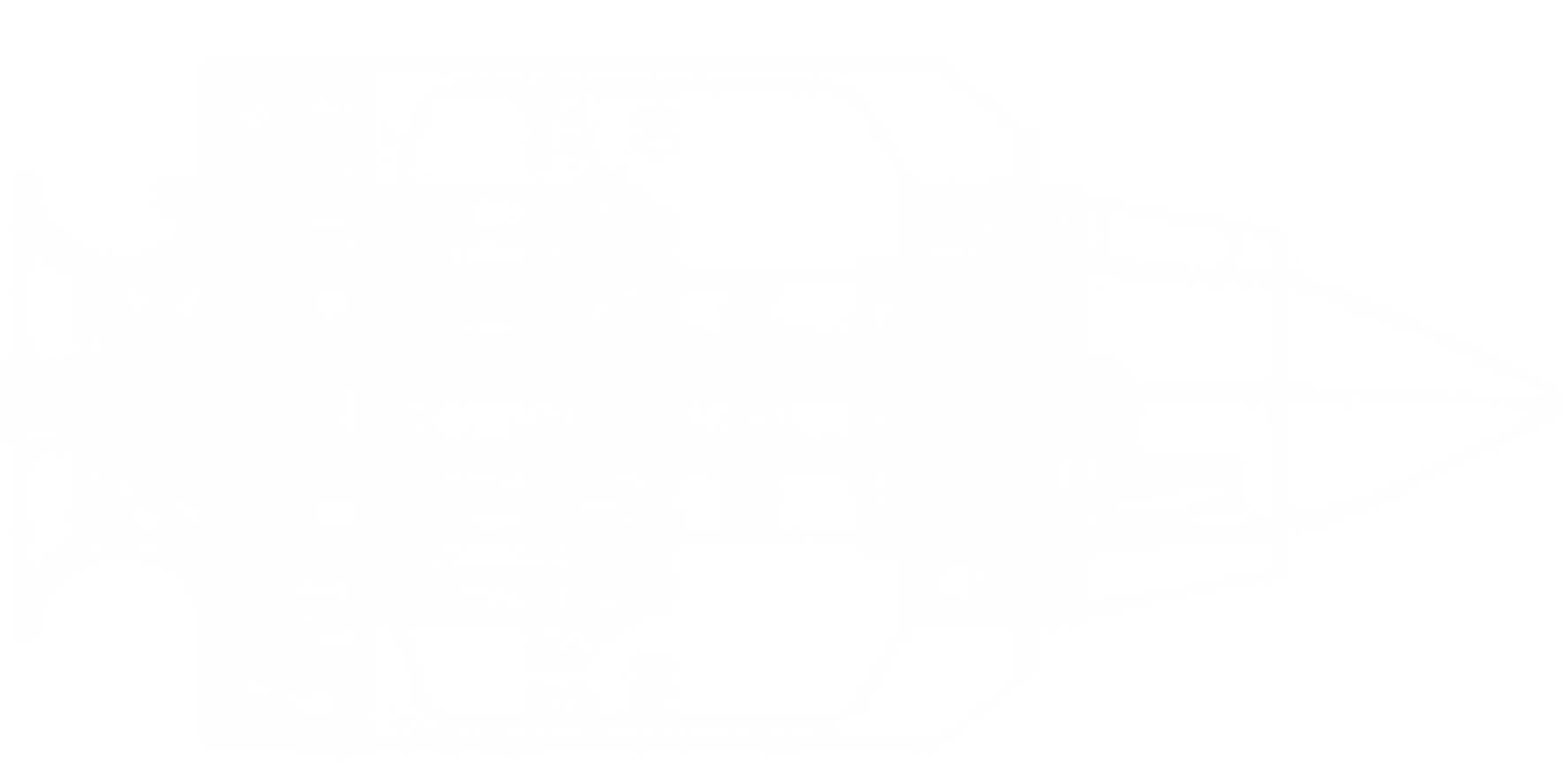 Line drawing of 5-axis CNC machining on a rotary table